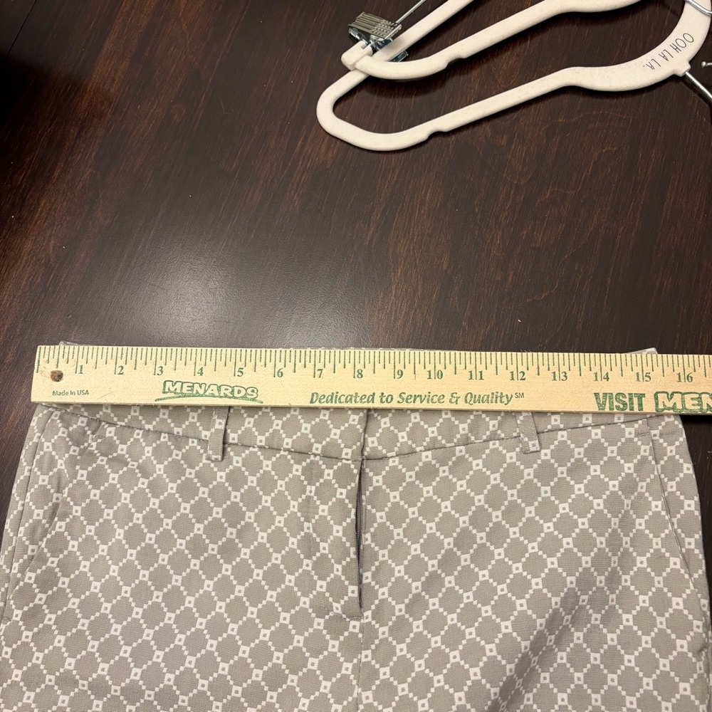 Katherine Barclay Geometric Gray Ankle Pants Size 6 - Picture 5 of 8